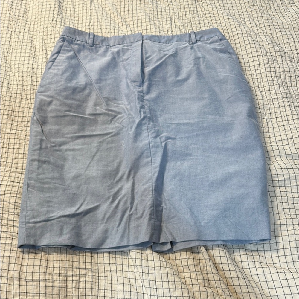 Brooks Brothers Blue Pencil Skirt Knee-Length Casual